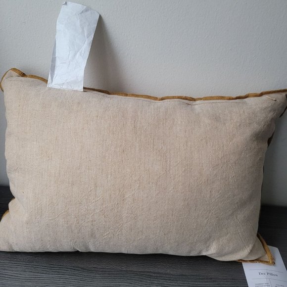 Studio 3B Chambray Oblong Throw Pillow / Dec Pillow/ Golden Yellow - Picture 3 of 4